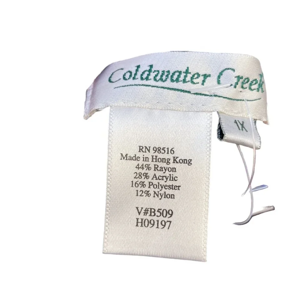 *NWT Coldwater Creek Purple Blouse Cowlneck Pullover Sweater Size 1X - Picture 5 of 5